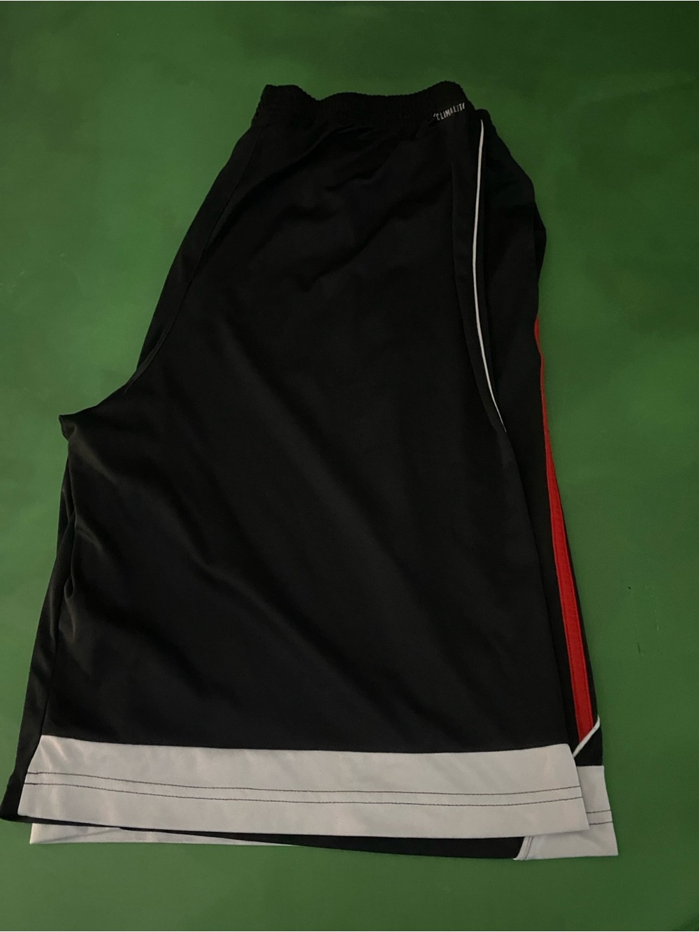 Men's Black Swim Shorts with Red Accent - Unbranded